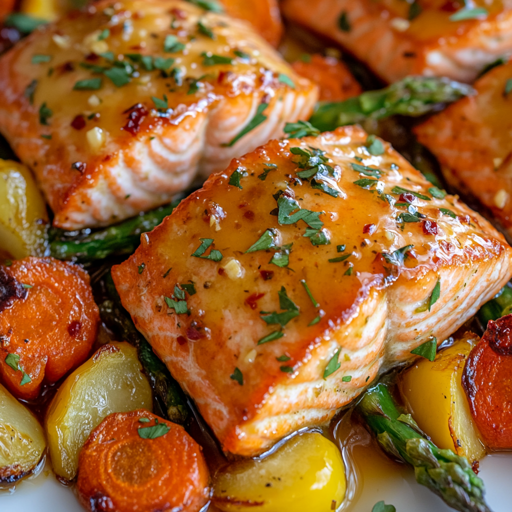 Honig-Knoblauch-Lachs