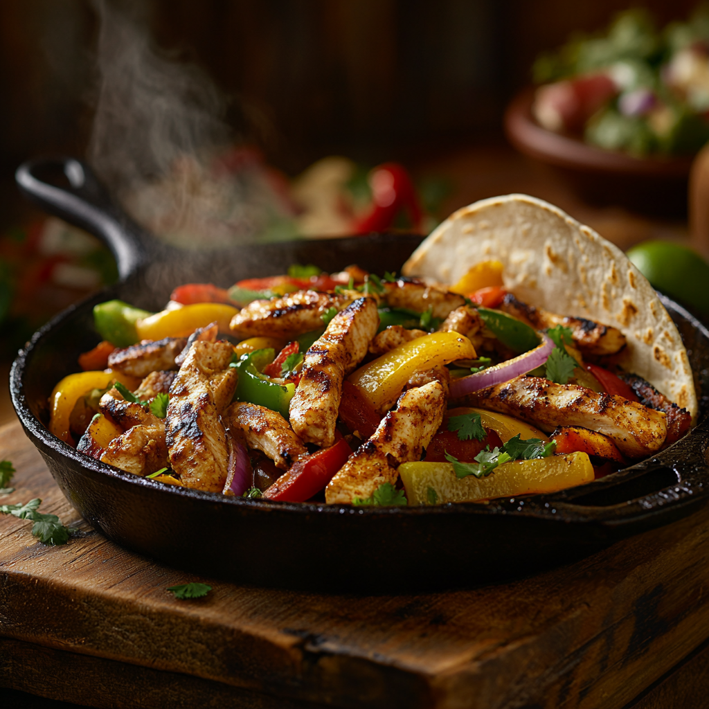 Ein-Pfannen-Hähnchen-Fajitas
