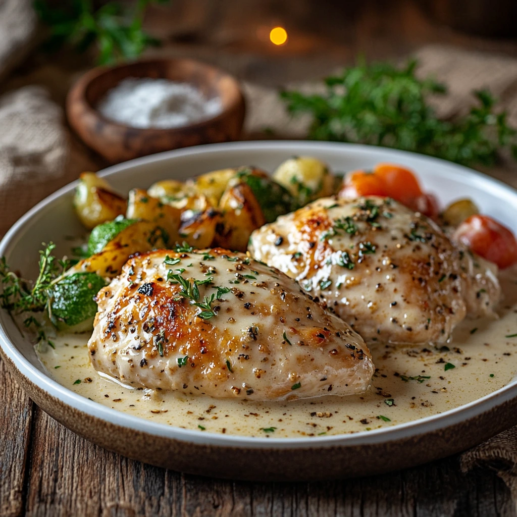 Cremiges Knoblauch-Hähnchen