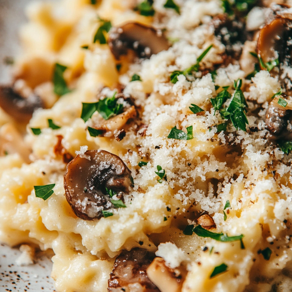 Cremige Pilz-Spätzle