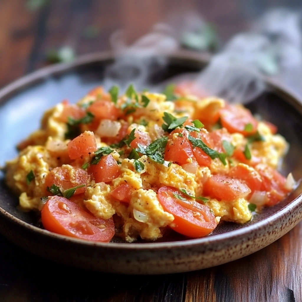 Arabisches Rührei mit Tomaten