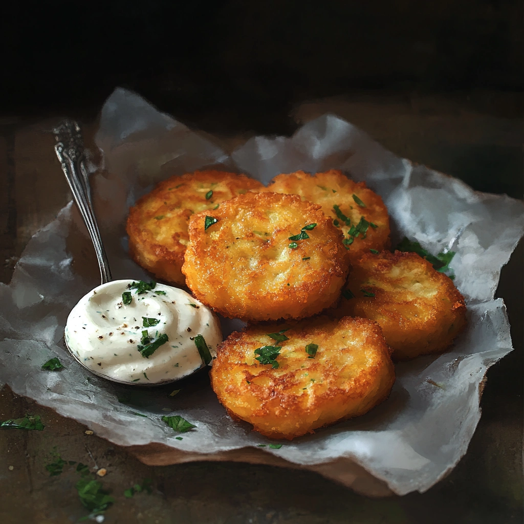 Zucchini-Fritters mit Zitronen-Knoblauch-Dip