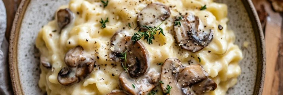 Cremige Pilz-Spätzle