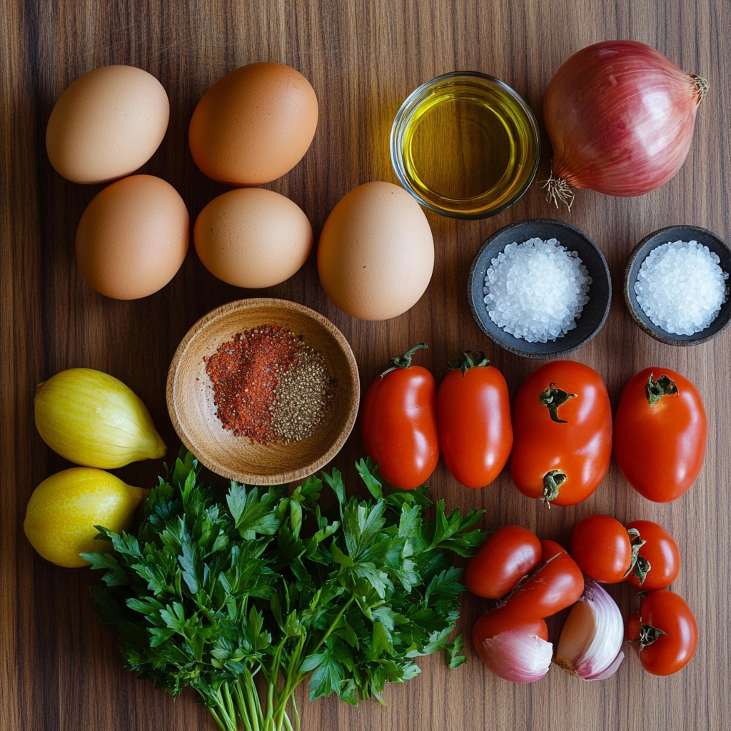 Arabisches Rührei mit Tomaten