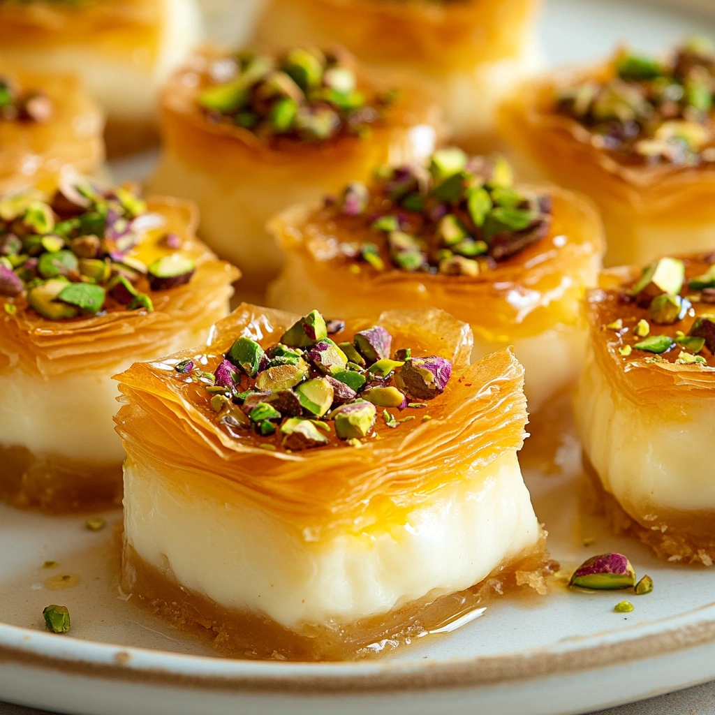 Knafeh-Inspirierte Käsekuchen-Häppchen